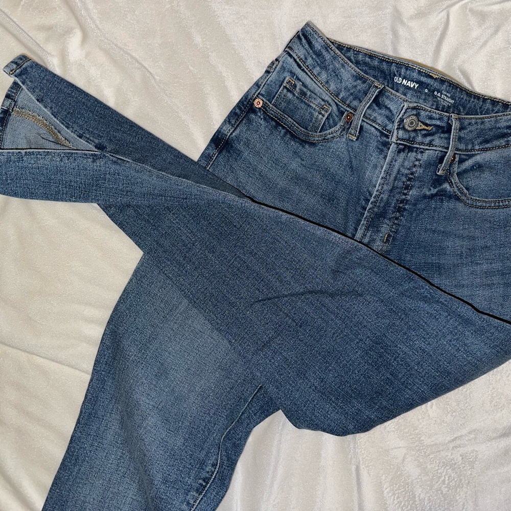 Old Navy Women's Classic Straight Leg Jeans - Blue